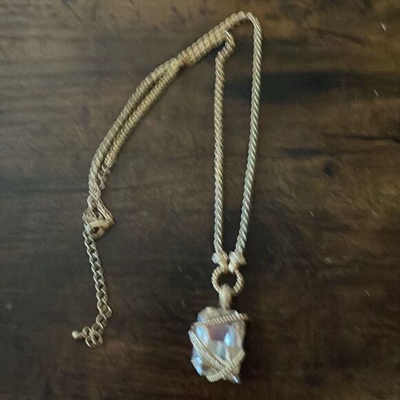 Designer crystal clear rock statement Victorian necklace - Picture 2 of 5